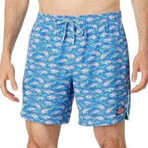 NWT Vineyard Vines Performance Chappy Trunks Blue Fish Print - Size M
